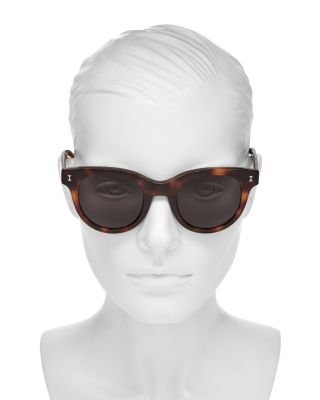 Illesteva Black Sicilia Sunglasses Illesteva Sicilia Cat Eye Sunglasses, 49mm | Bloomingdale main image 3