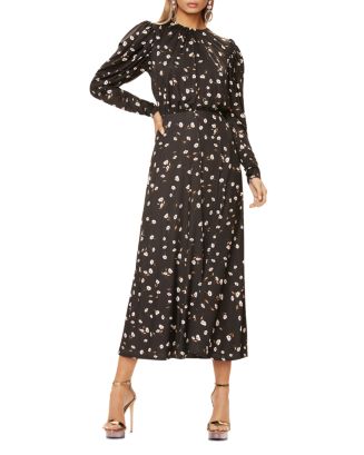 AFRM Zane Blouson-Sleeve Midi Dress | Bloomingdale's