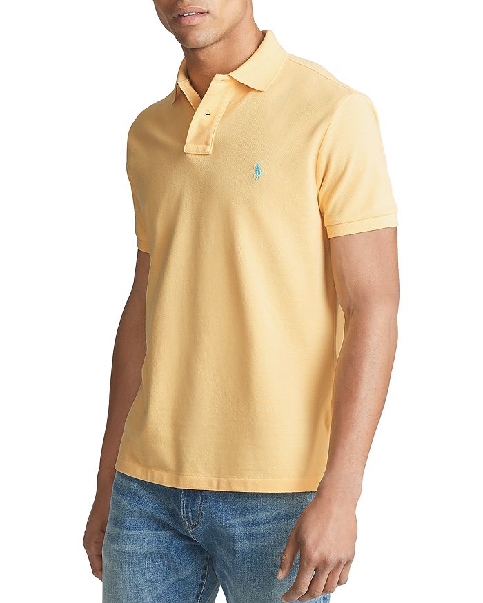 Polo Ralph Lauren Custom Slim Fit Mesh Polo Shirt In Empire Yellow ...