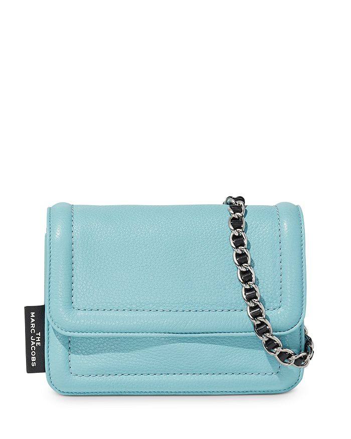 Marc Jacobs The Mini Cushion Leather Bag In Silent Blue