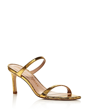 Stuart Weitzman Women's Aleena High-heel Slide Sandals In Gold