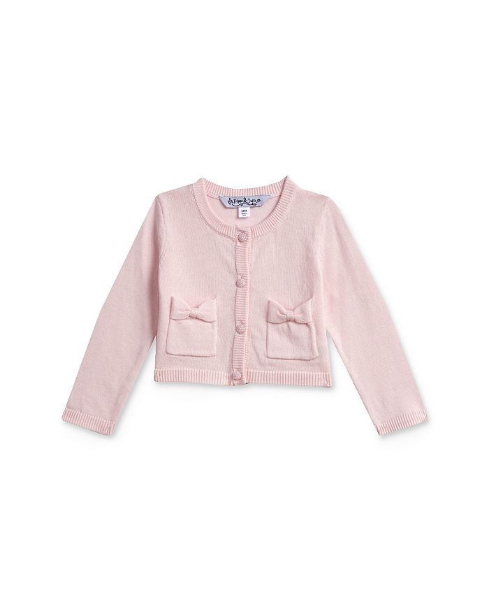 PIPPA & JULIE GIRLS' COTTON BOW-POCKET BUTTON CARDIGAN - BABY,20130900
