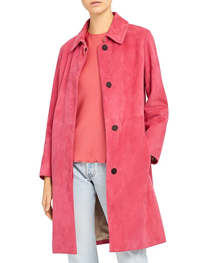 Theory suede outlet coat