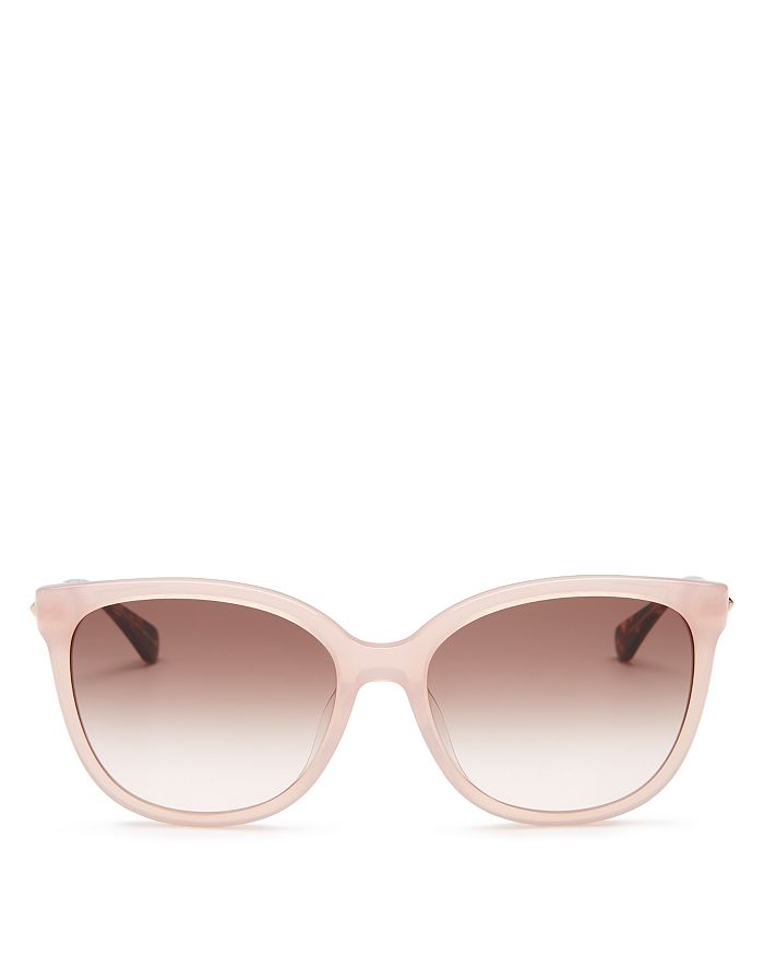 Kate Spade New York Britton Polarized Square Sunglasses, 55mm In Pink/brown Gradient