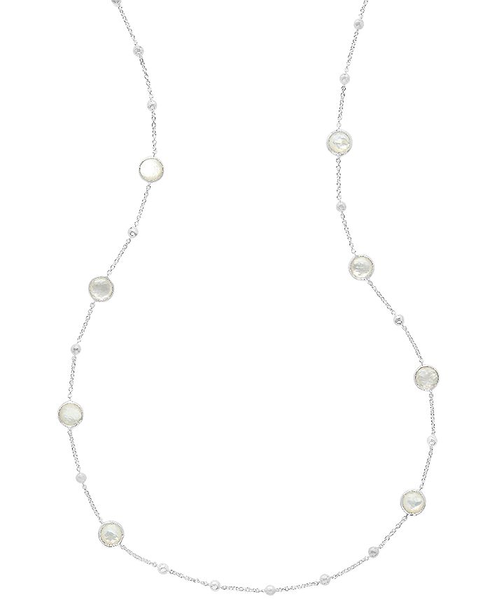 Shop Ippolita Sterling Silver Rock Candy Mother-of-pearl & Quartz Crystal Statement Necklace, 38 In White/silver