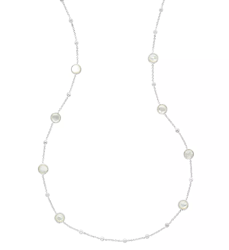 Ippolita Sterling Silver Rock Candy Mother-of-Pearl & Quartz Crystal Statement Necklace, 38
