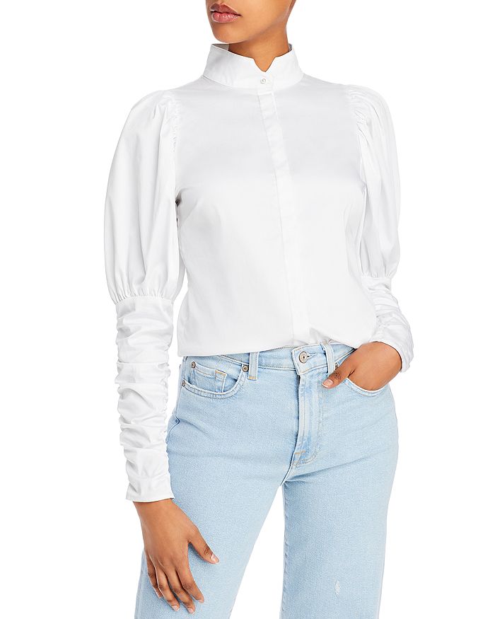 Notes Puff-Sleeve Shirt | Bloomingdale's