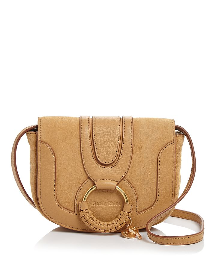 SEE BY CHLOÉ SEE BY CHLOE HANA MINI SUEDE & LEATHER CROSSBODY,S18AS901417