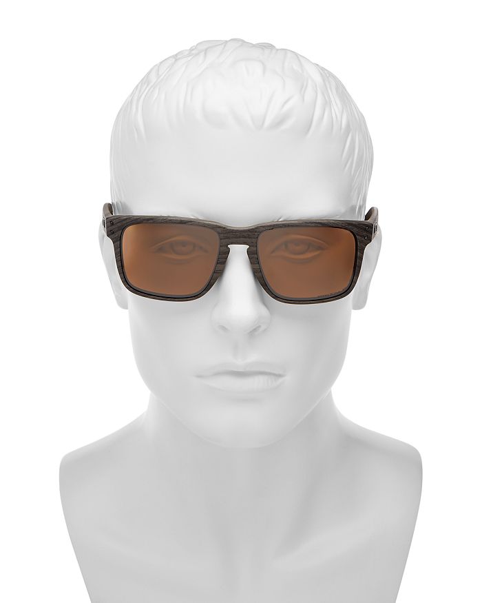 Shop Oakley Holbrook Xl Polarized Square Sunglasses, 59mm In Woodgrain/prizm Tungsten Polarized