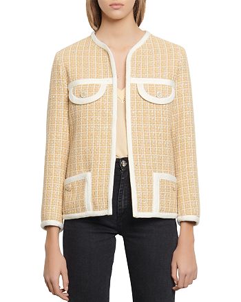 Sandro Mielle Tweed-Style Jacket | Bloomingdale's