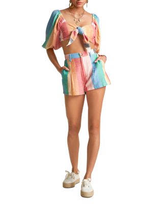 Billabong Amaze The Day Cropped Top Hard To Tell Striped Shorts Bloomingdale s