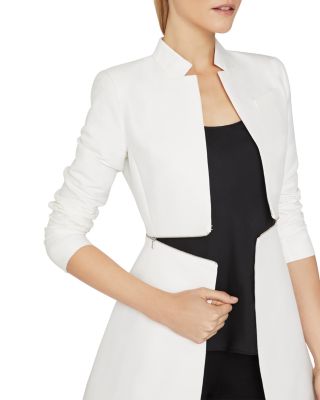 ⭐️人気作 ♡ BCBGMAXAZRIA 白ジャケット ベストジレ 新品♡　119 BCBGMAXAZRIA Arelia Long Jacket | Bloomingdale's