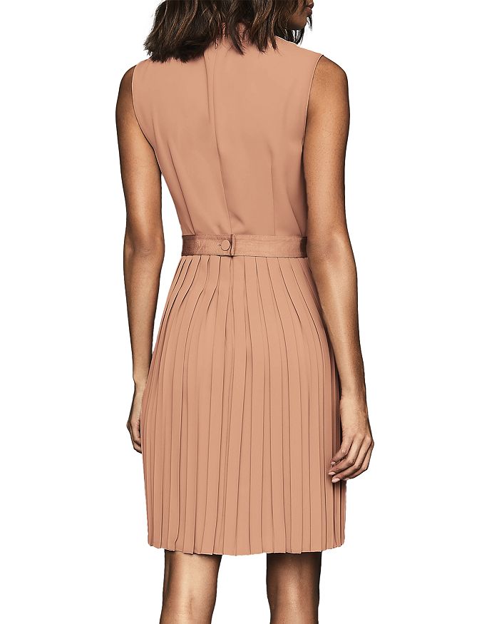 reiss linnea pleated shift dress Reiss Linnea Pleated Shift Dress In Pink