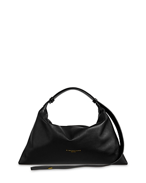 Simon Miller Puffin Leather Shoulder Bag In Black/black