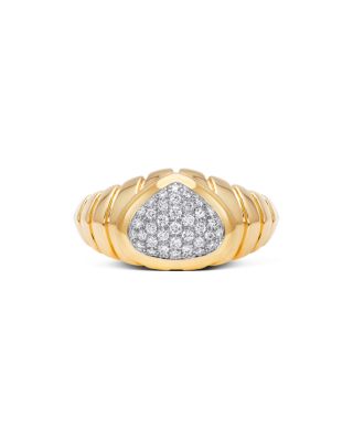 18K Yellow Gold Timo Diamond Pav&eacute; Ring