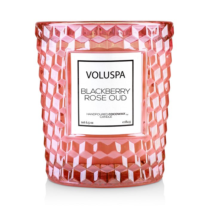 Shop Voluspa Blackberry Rose Oud Classic Candle, 6.5 Oz. In Pink
