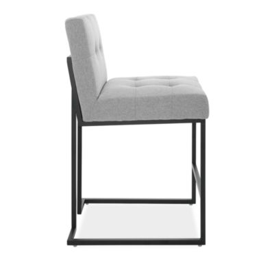 Privy Stainless Steel Upholstered Fabric Counter Stool