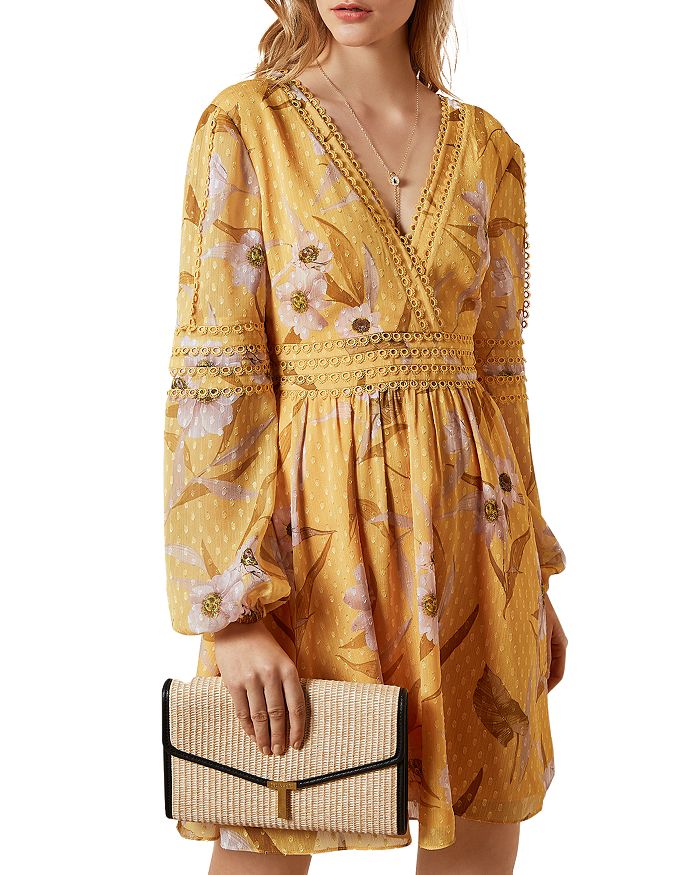 TED BAKER POSYY PRINTED MINI DRESS,240588-POSYY-WMD