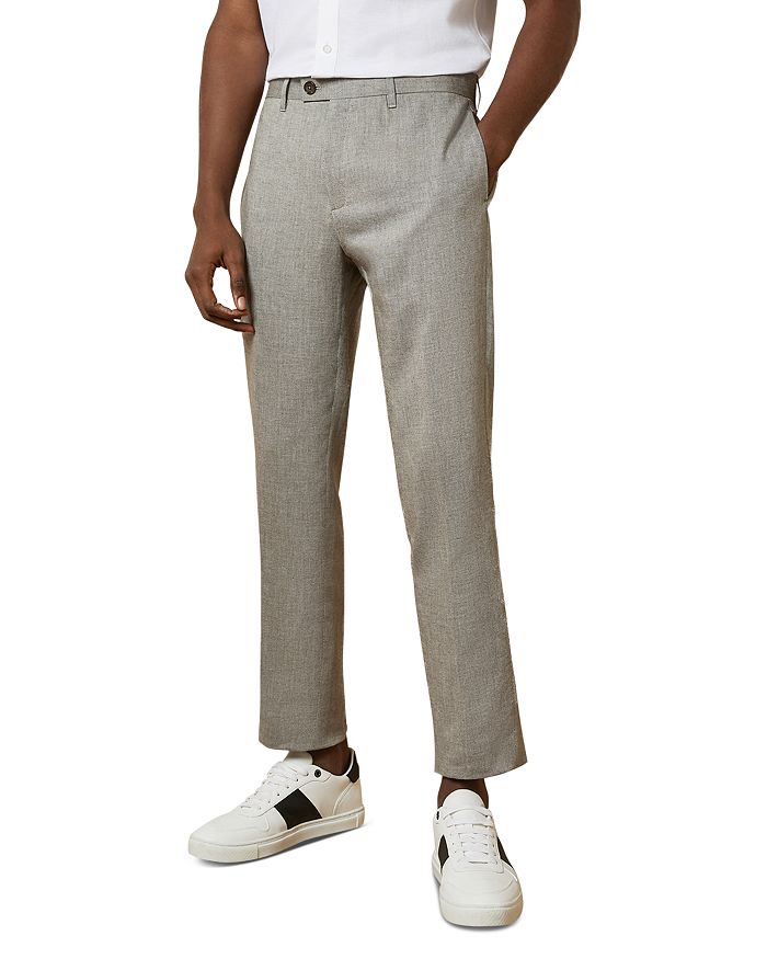 Ted Baker Core Regular Fit Trousers In Natural