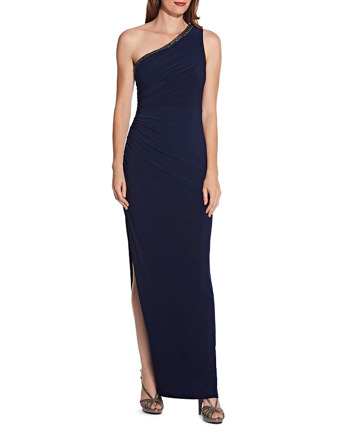 Adrianna Papell One-Shoulder Evening Gown | Bloomingdale's