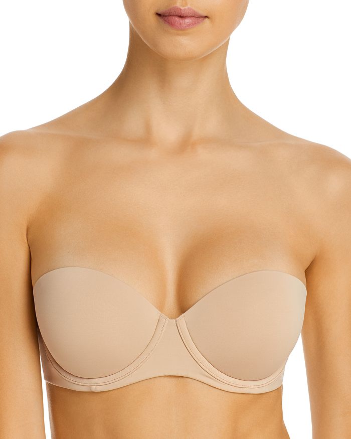 Calvin Klein Naked Glamour Convertible Strapless Push Up Bra Nude