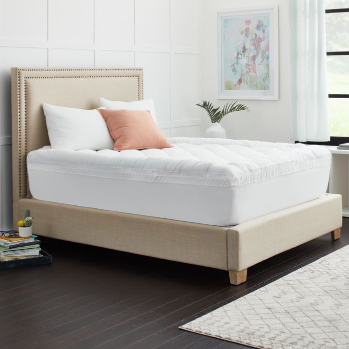 3+1 Memory Foam Mattress Topper with Fiber Fill Cover