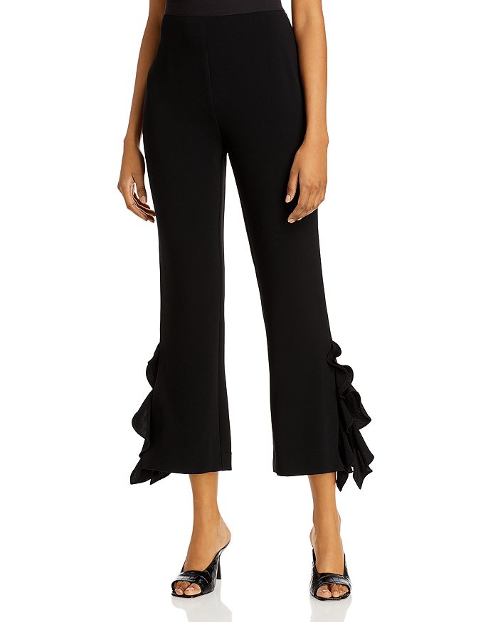 Cinq à Sept Emily Flared Ruffled Ankle Pants | Bloomingdale's
