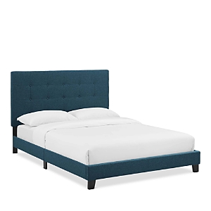 Photos - Other Furniture Modway Melanie Tufted Button Upholstered Fabric Platform Bed, Queen Azure 
