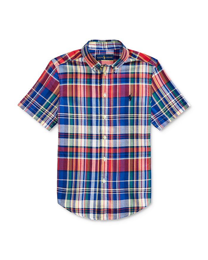 Ralph Lauren Boys' Madras Shirt - Big Kid | Bloomingdale's