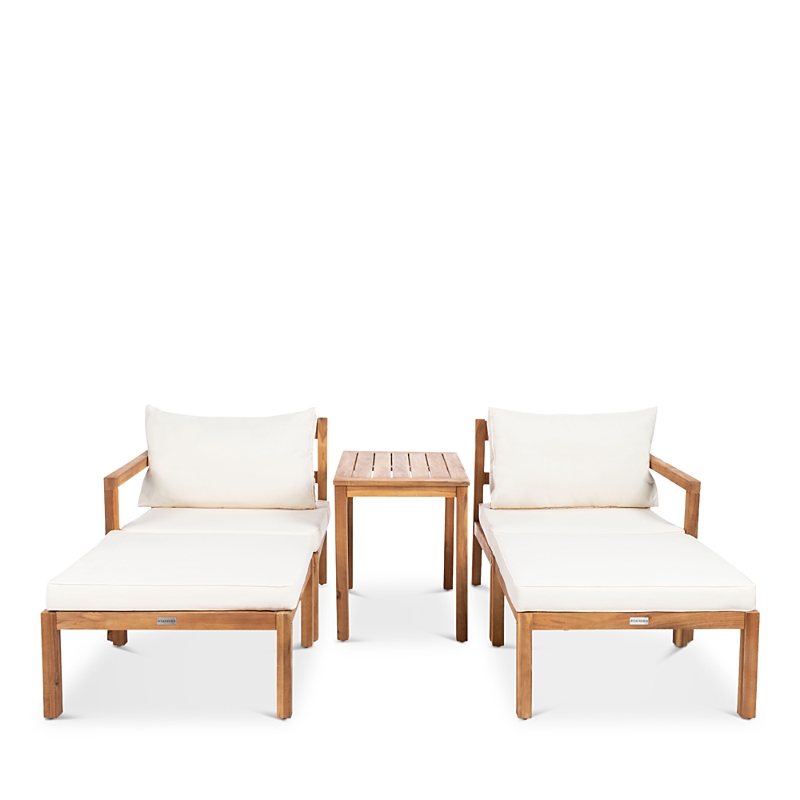 Safavieh Pratia 5-piece Indoor/outdoor Seating Set In Natural/beige