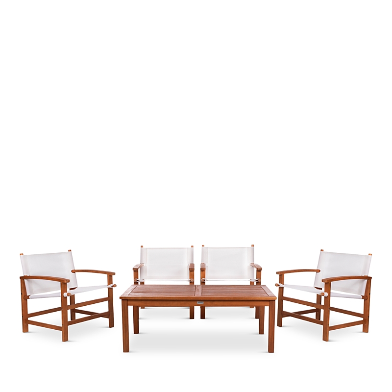 Safavieh Mardin 5-piece Indoor/outdoor Dining Set In Natural/beige
