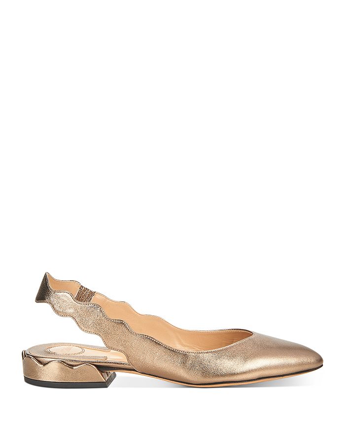 slingback ballet flats in beige and black
