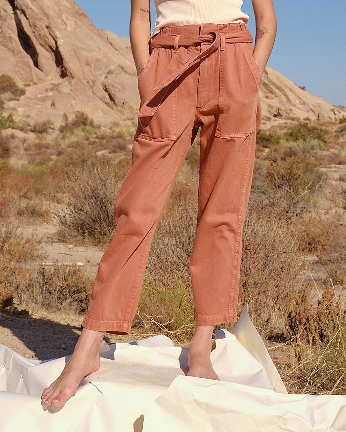 AMO BELTED PAPERBAG trousers,A59288