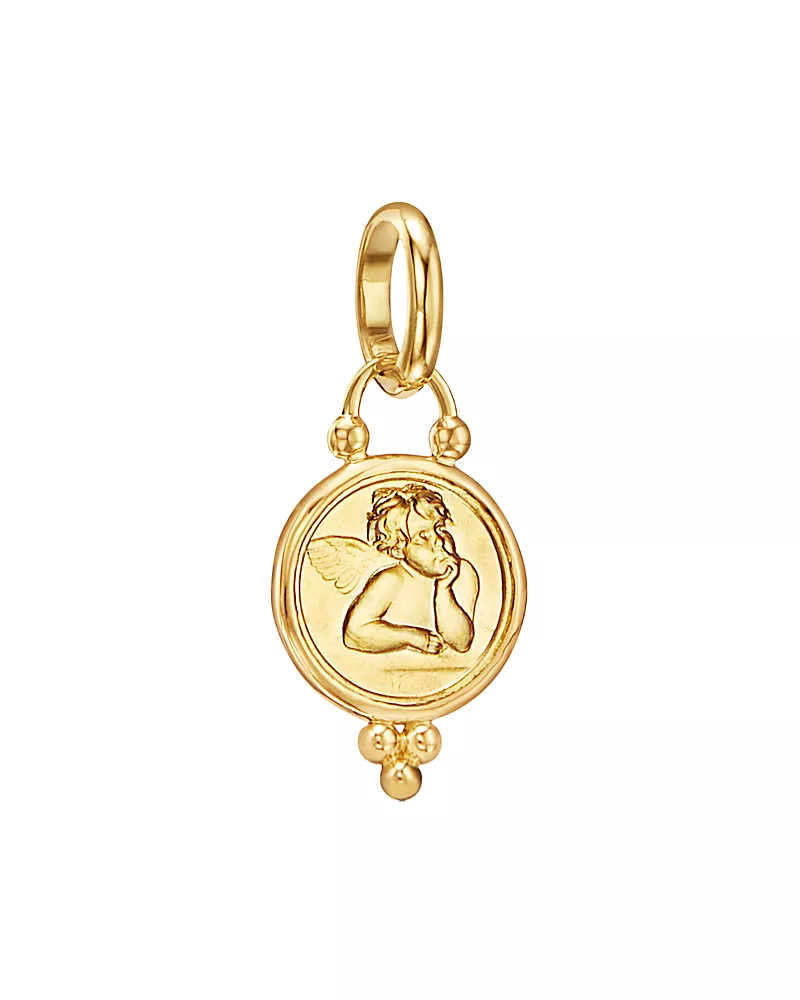 Temple St. Clair 18K Gold 10mm Angel Pendant