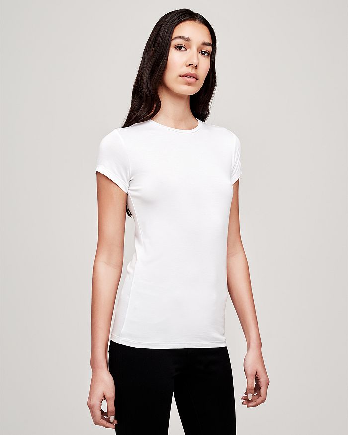 Shop L Agence L'agence Ressi Cap-sleeve Tee In White