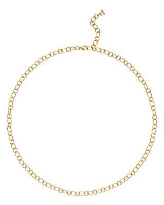 18K Yellow Gold Ribbon Chain Necklace, 18"