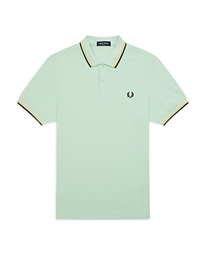 Fred Perry Twin Tipped Slim Fit Polo In Raf Green