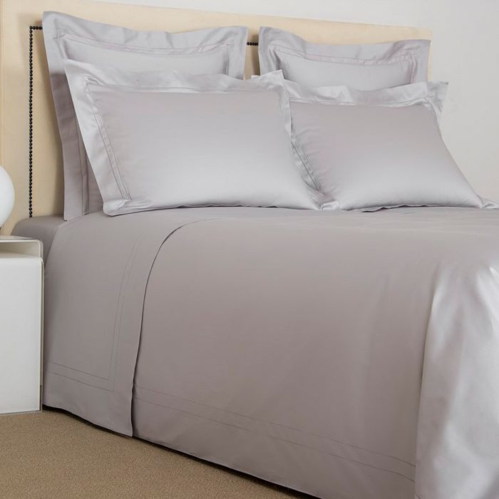 Frette Essentials Doppio Ajour Queen Duvet Cover In Milk