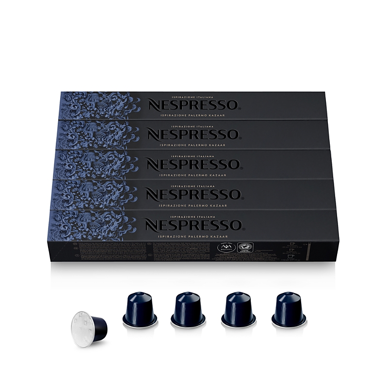 Nespresso Originalline Ispirazione Palermo Kazaar Dark Roast Coffee Capsules, 50 Count