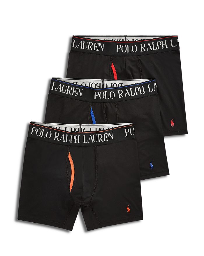 Shop Polo Ralph Lauren 4d Flex Cooling Boxer Briefs - Pack Of 3 In Polo Black