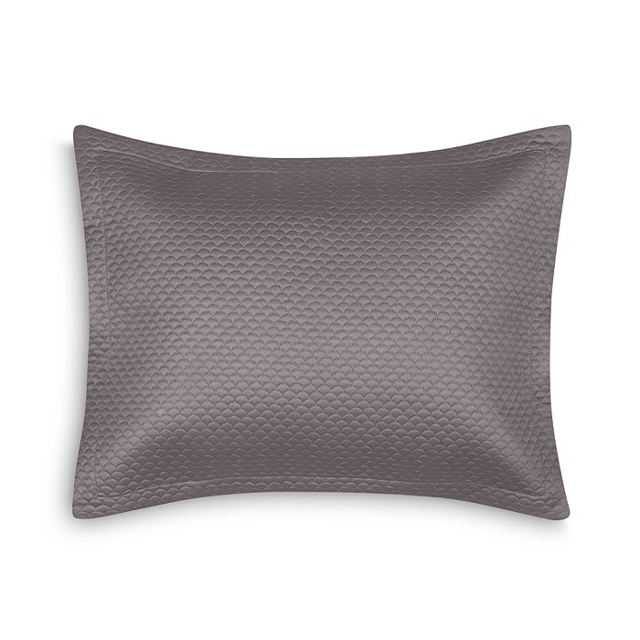 Matouk Alba Quilted Boudoir Sham In Charcoal
