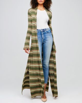 L’AGENCE MARIJA popular STRIPE DUSTER SWEATER