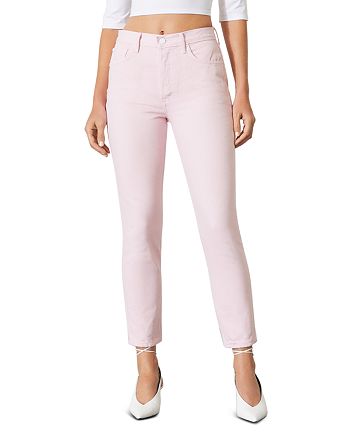 Grlfrnd Karolina Cotton Skinny Jeans In Pink Lemonade Bloomingdale S