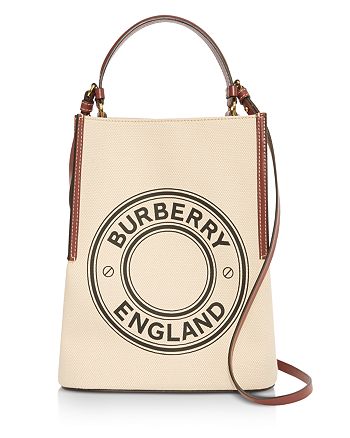 Burberry Small Logo Graphic Cotton Canvas Peggy Bucket Bag | Bloomingdale's