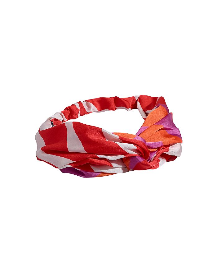 Echo Geo Soft Twist Headband In Red Multi