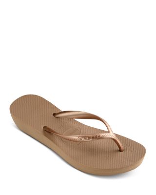 havaianas wedge rose gold