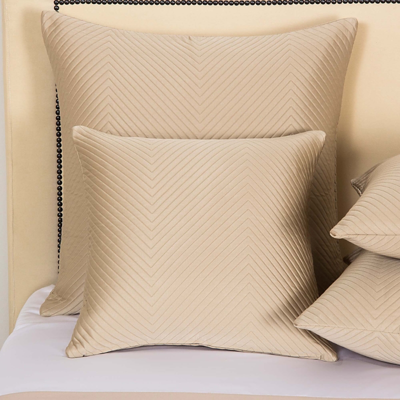 Frette Lux Herringbone Euro Sham In Savage Beige