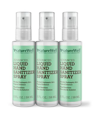 NatureWell - Advanced Liquid Hand Sanitizer Spray, Pack of 3