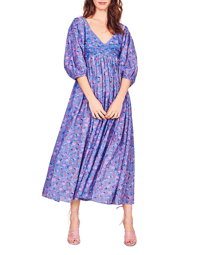 LoveShackFancy Roslyn Cotton Printed Midi Dress | Bloomingdale's