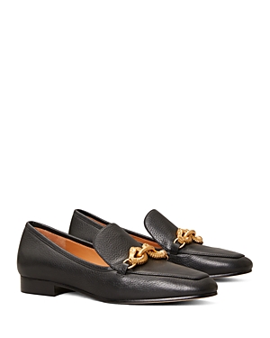 Tory Burch Women's Jessa Apron Toe Loafers In Perfect Black Nappa Leather